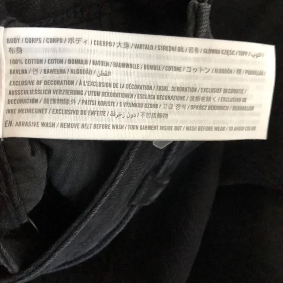 NWT Hollister black ultra high mini skirt denim 7 - Picture 3 of 8